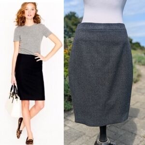 J. Crew No. 2 Pencil Skirt in Grey Wool - Size 4